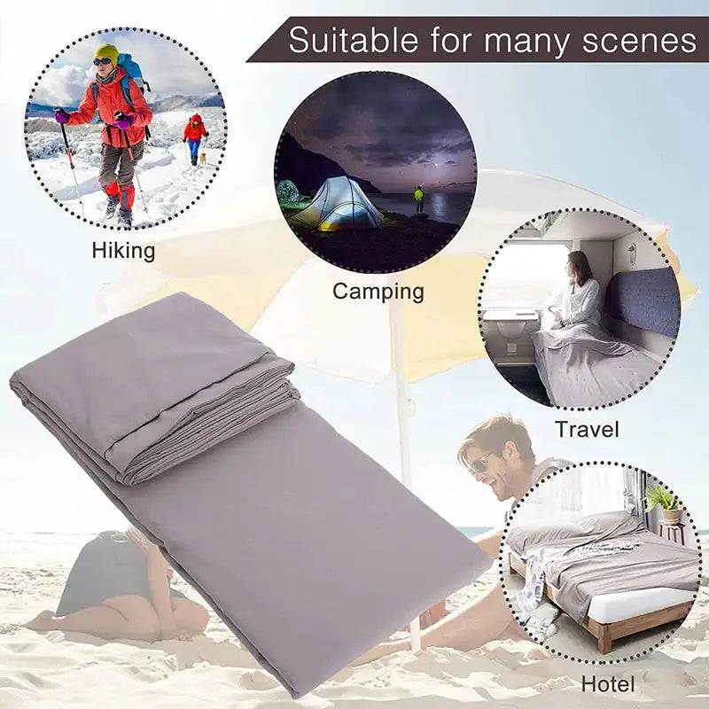 Breathable Portable Sleeping Bag Liner Sleeping Bag Tourism Mat Camping Outdoor Sleeping Bag Set Hotel Room Liner Anti-dirty - Lootquake