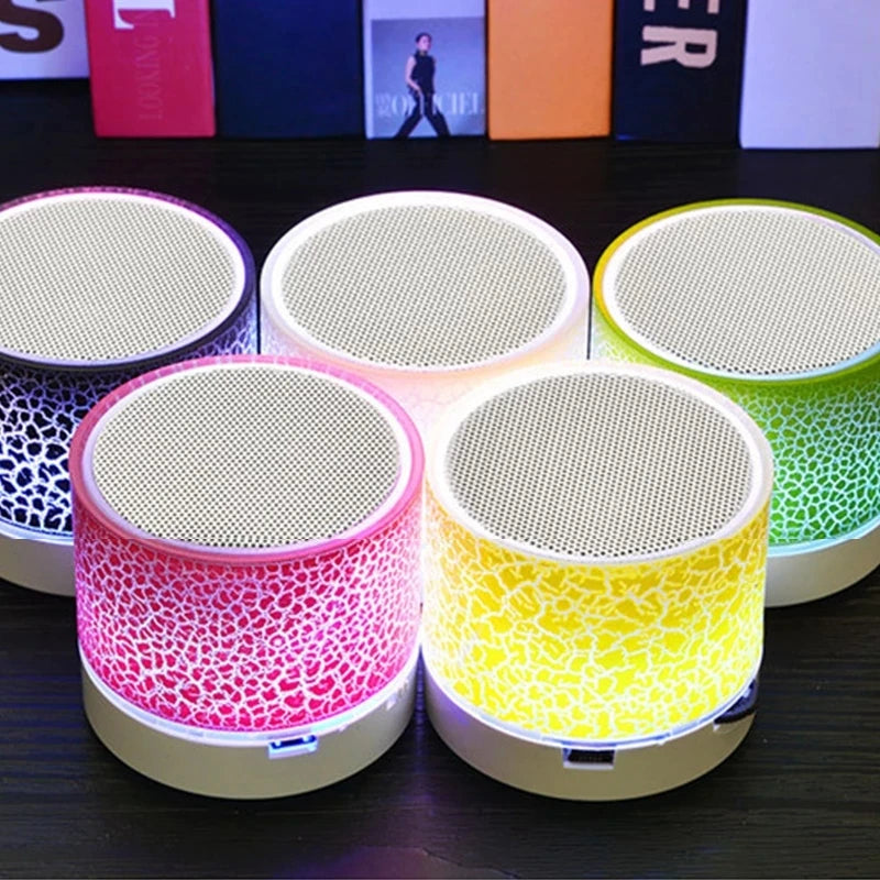 Mini altavoz Bluetooth inalámbrico con LED, tarjeta TF, subwoofer USB, sonido MP3 portátil, altavoz inalámbrico para teléfono inteligente