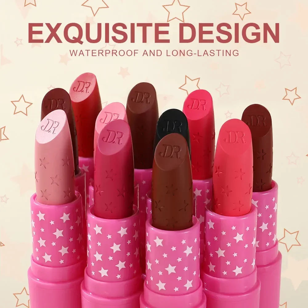 9 Colors Velvet Matte Lipsticks Pencil Waterproof Long Lasting Sexy Nude Pink Lip Stick Non-Stick Cup Makeup Lip Tint Cosmetics