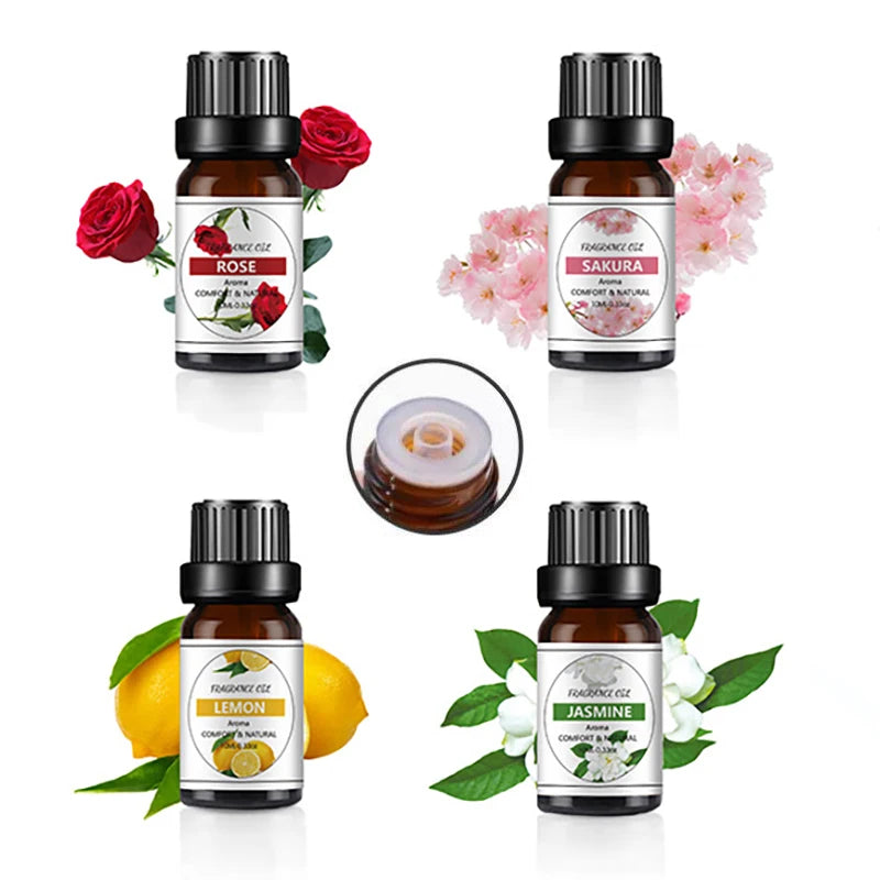 Aceite aromático de 10 ml para hacer velas de yeso, jabón, aromaterapia, 33 sabores, para difusor de spa, humidificador y sueño.