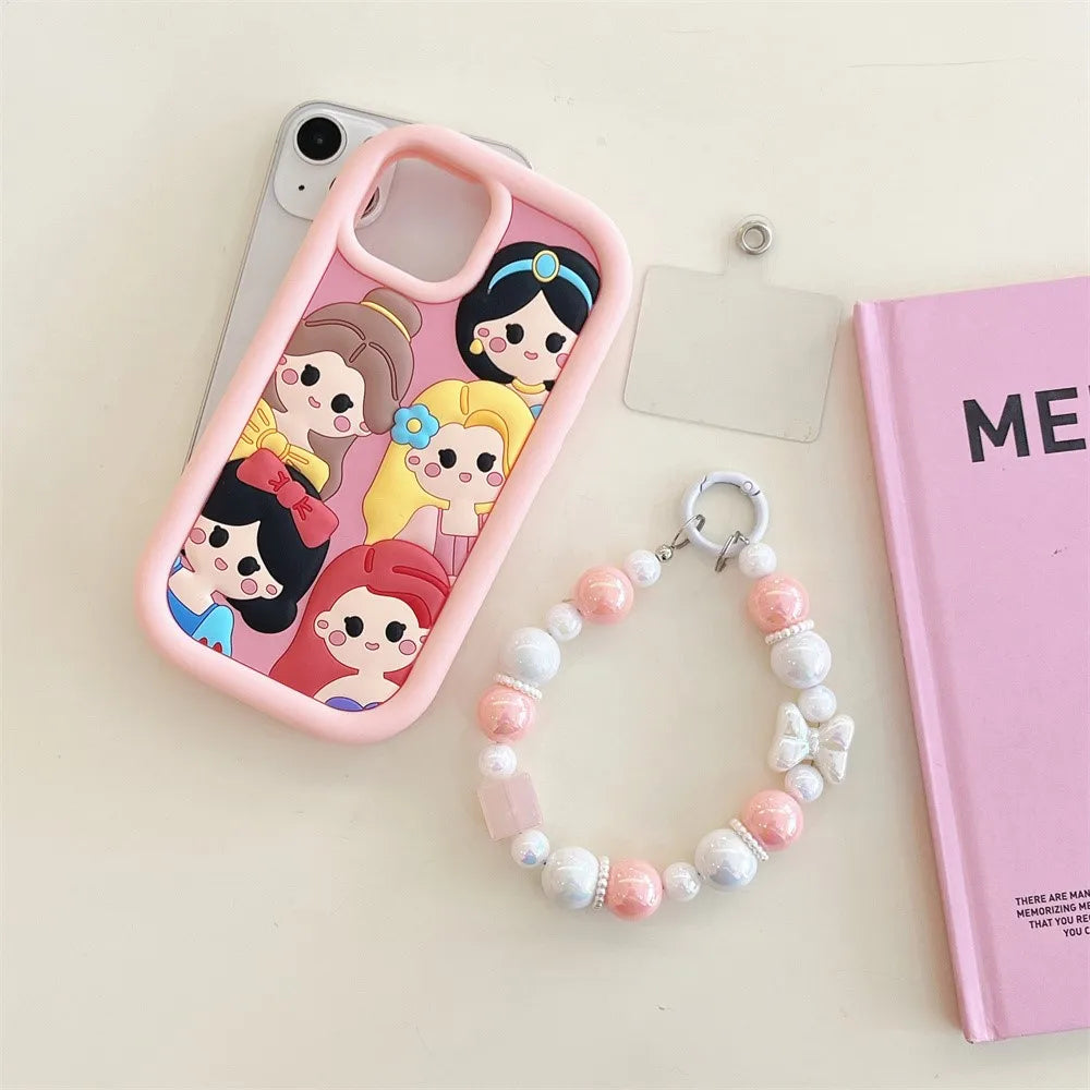 Funda para teléfono estereoscópica 3D de Disney Jasmine y las princesas