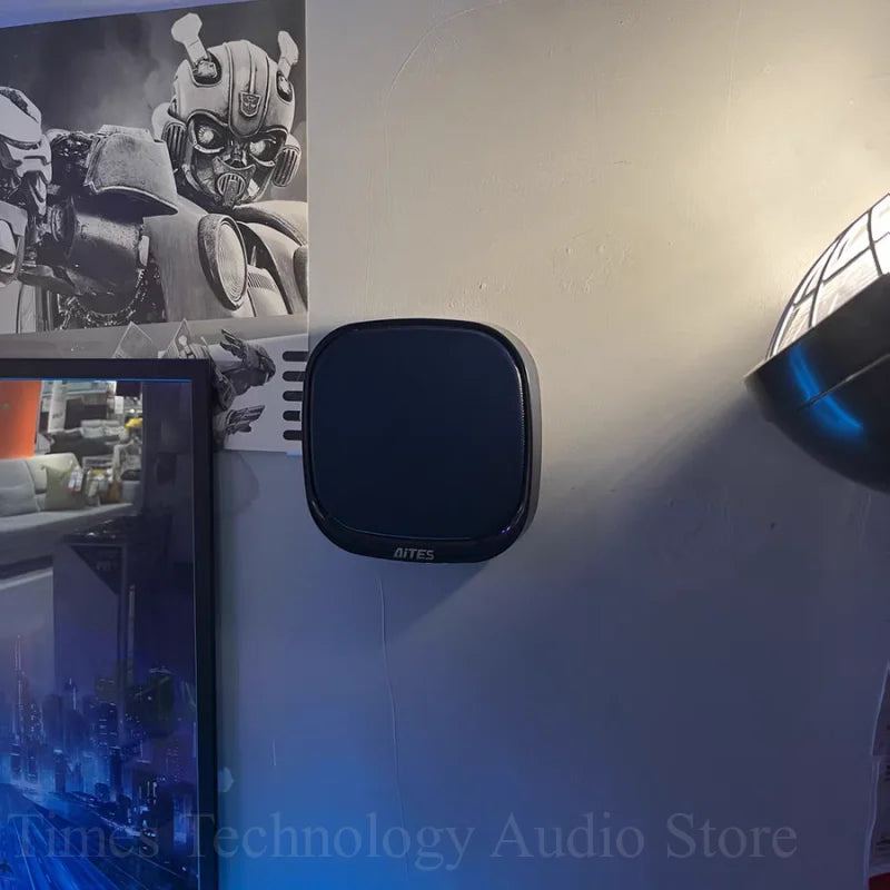 Enceinte Bluetooth sans fil murale, son surround 3D, radio FM multifonctionnelle, caisson de basses portable d'extérieur, longue durée de vie de la batterie