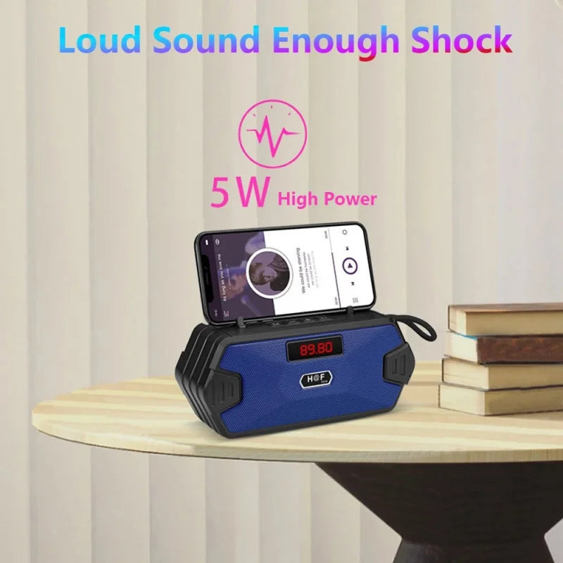 Enceinte portable sans fil Bluetooth, colonne de basses, haut-parleurs d'extérieur USB avec radio FM, AUX, TF, MP3, pour téléphone