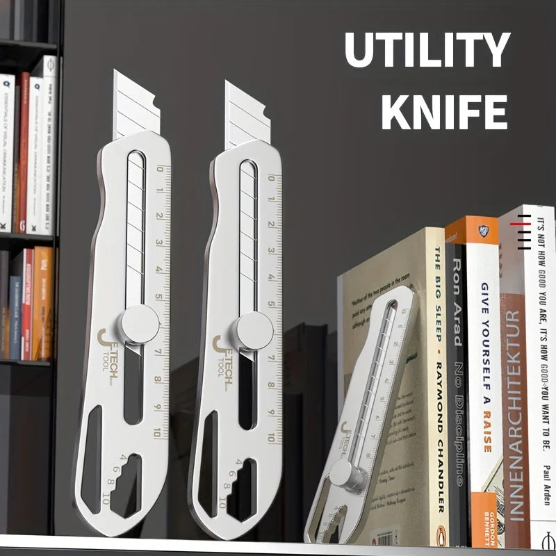 Cuchillo de arte de alta resistencia, de acero inoxidable grueso y grande, cuchillo para papel tapiz de grado industrial, soporte para herramientas duradero