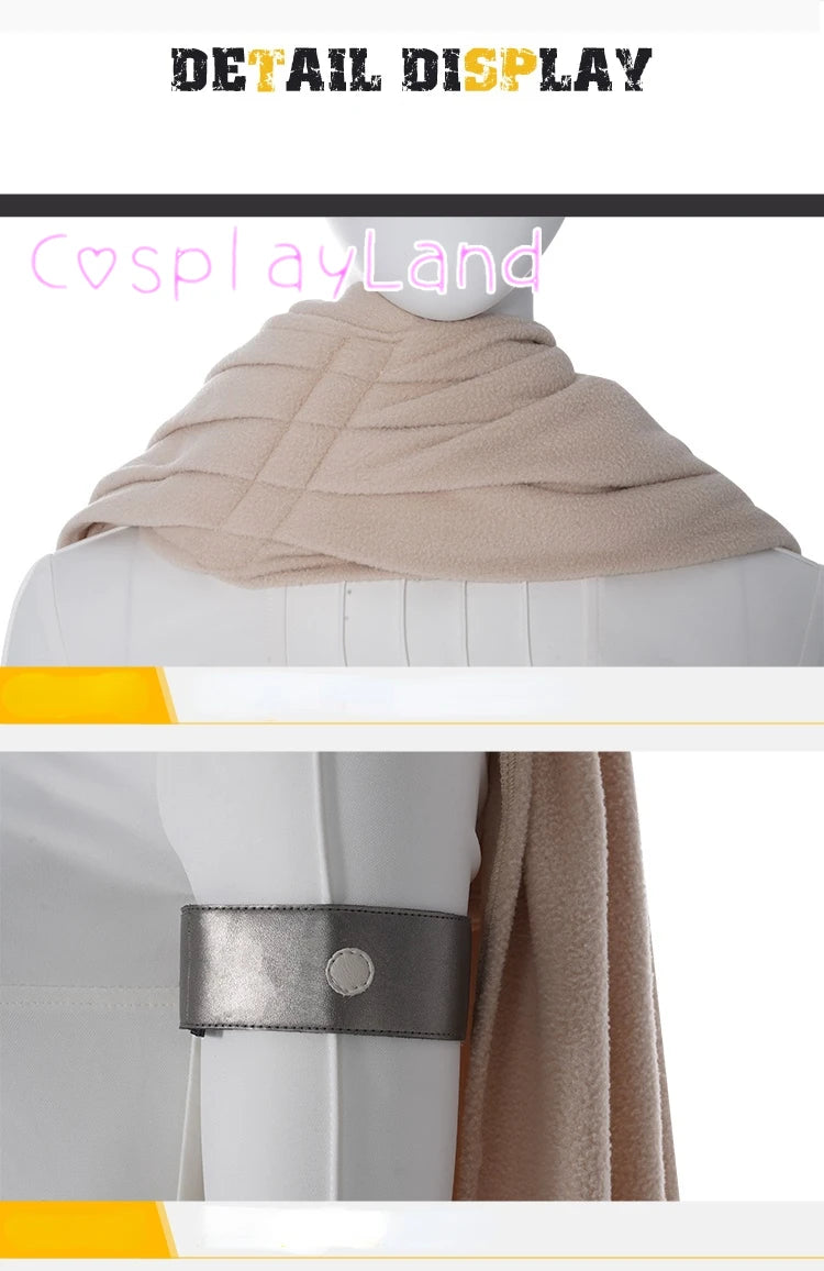 Halloween Costume Star Queen Amidala Cosplay Outfit White Women Suit With Top Pants Cloak Belt Props Shoe Covers Custom Made