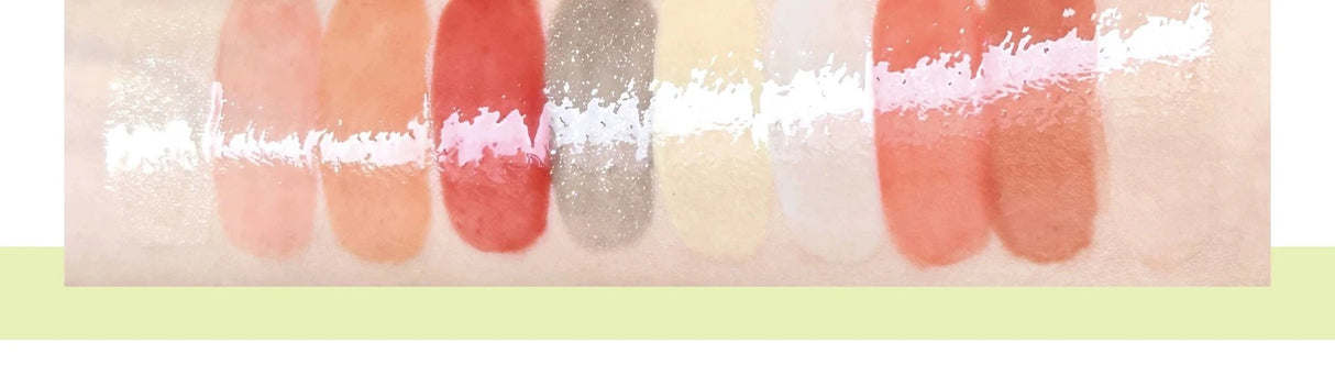 FLORTTE 10-Color Lip Palette Lip Gloss and Lipstick Glossy Moisturizing Pigmented Multifunctional Easy to Apply