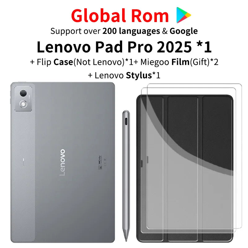 Tableta Lenovo Pad Pro 12.7 de segunda generación con ROM global (versión 2025), Android, pantalla LCD de 2944 x 1840, para videojuegos, oficina, aprendizaje y juegos.