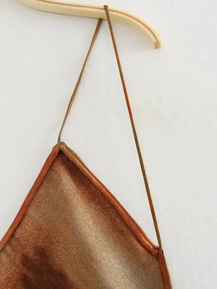 2023 New Women's Elegant Sexy Long Dress V-neck Open-back Rainbow Printing Tank Dress Sleeveless Summer Fashion - Lootquake