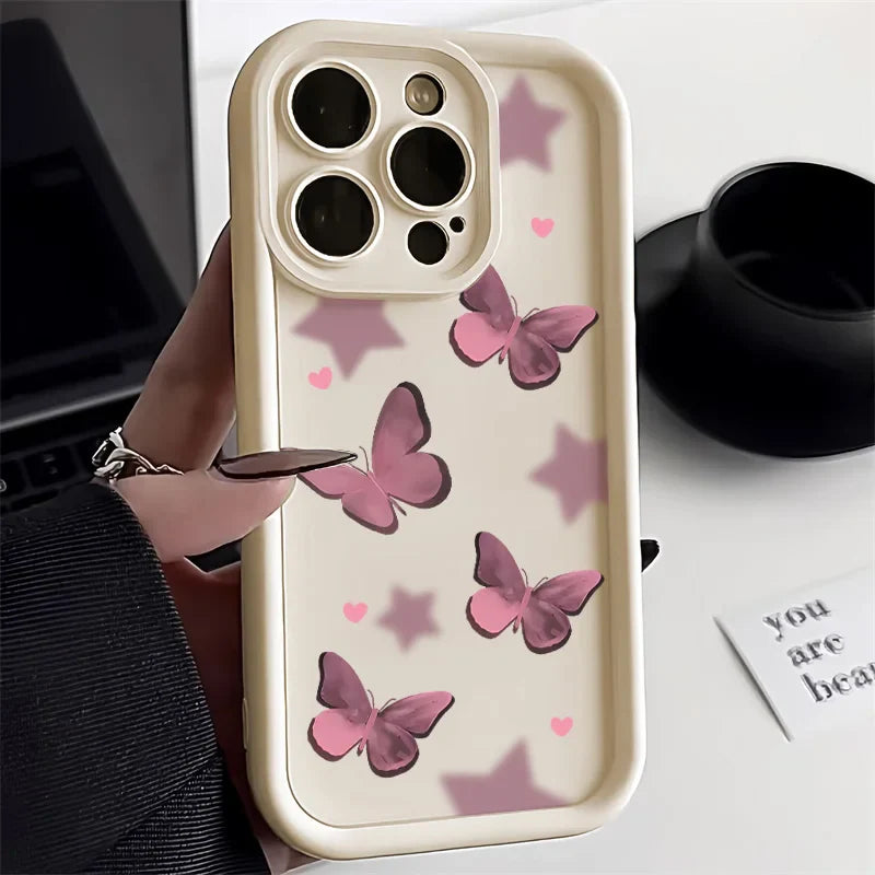 Funda estética de mariposa para iPhone