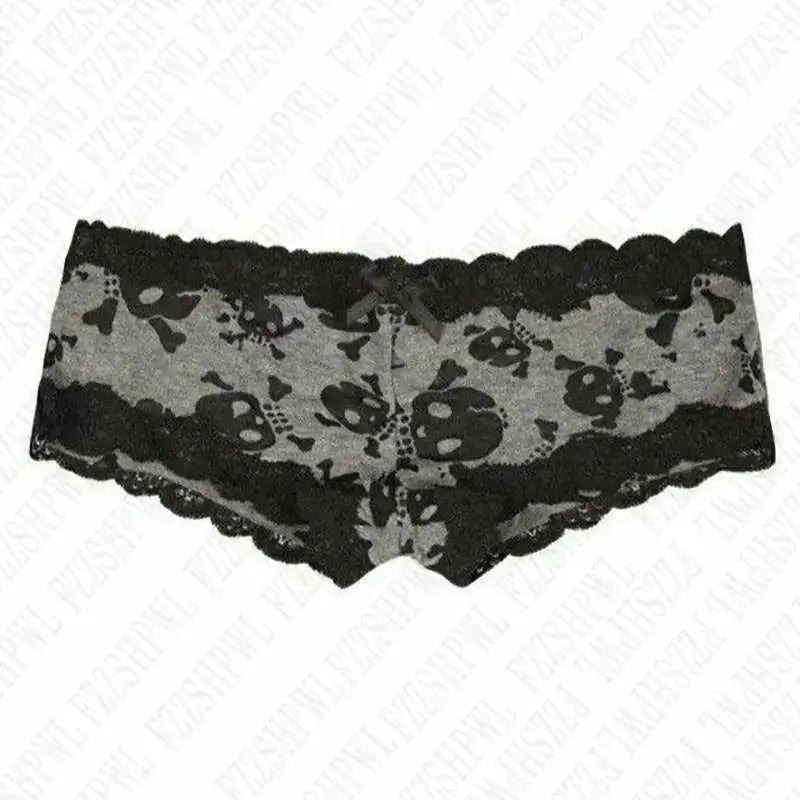 Women Rock Goth Skull Harajuku Graphic Print Lace Y2k Tank Top Streetwear Hip Hop Crop top Sexy Punk Fashion Sleeveless Top EMO - Lootquake