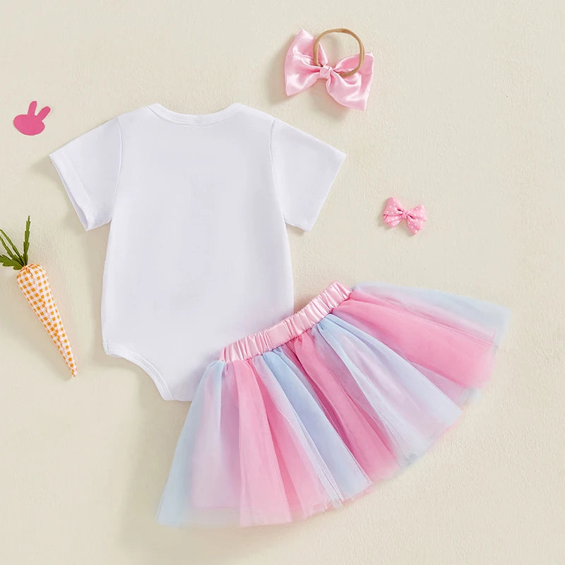 Toddler Girl Spring Outfits Floral Print Ruffle Sleeve Top and Shorts Set with Bow Headband 3Pcs Clothing Set for Easter - Lootquake