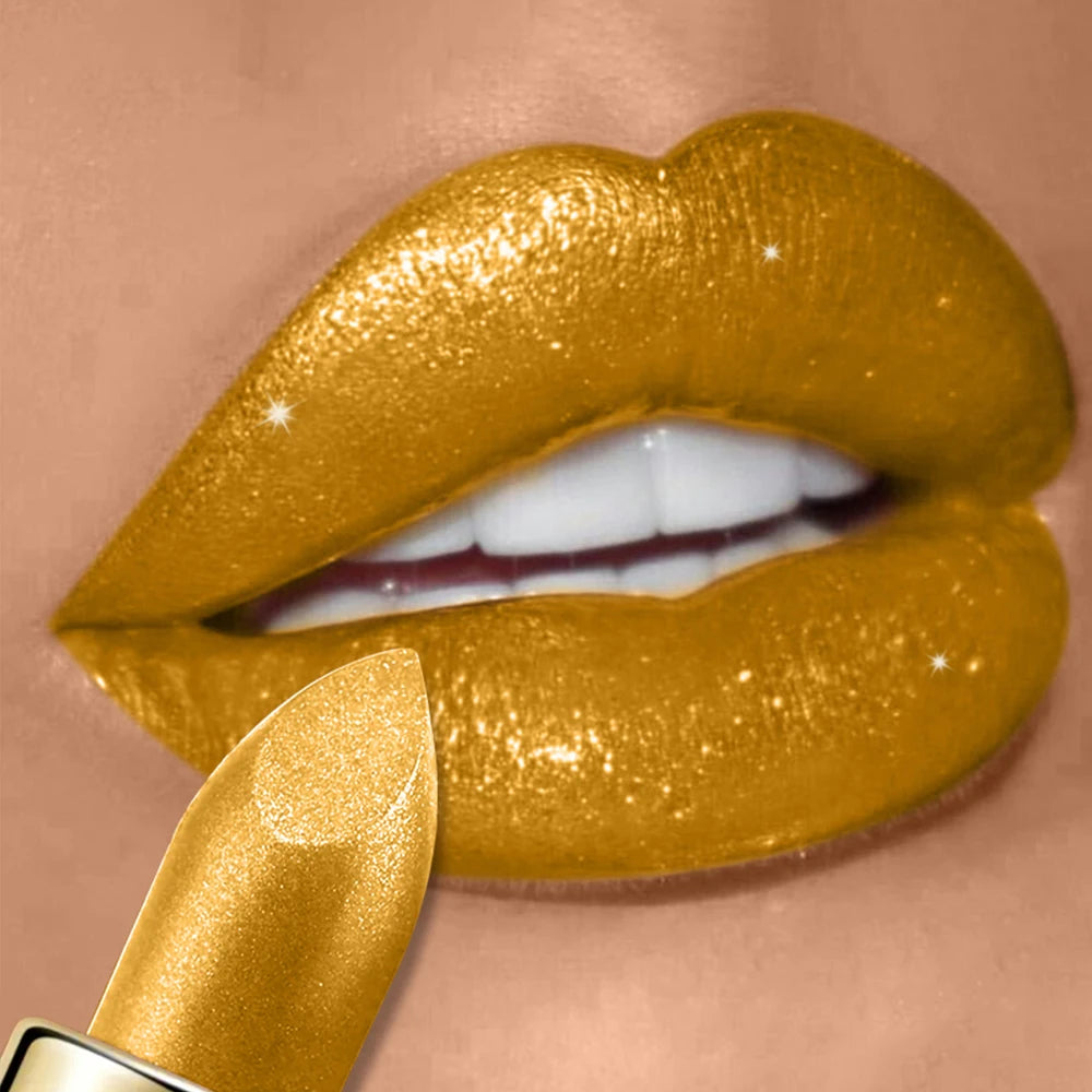 Rouge à lèvres Diamond Shimmer, brillant à lèvres hautement pigmenté, longue tenue, 10 couleurs, brillant à lèvres pailleté, maquillage des lèvres, cosmétiques, maquillage sexy