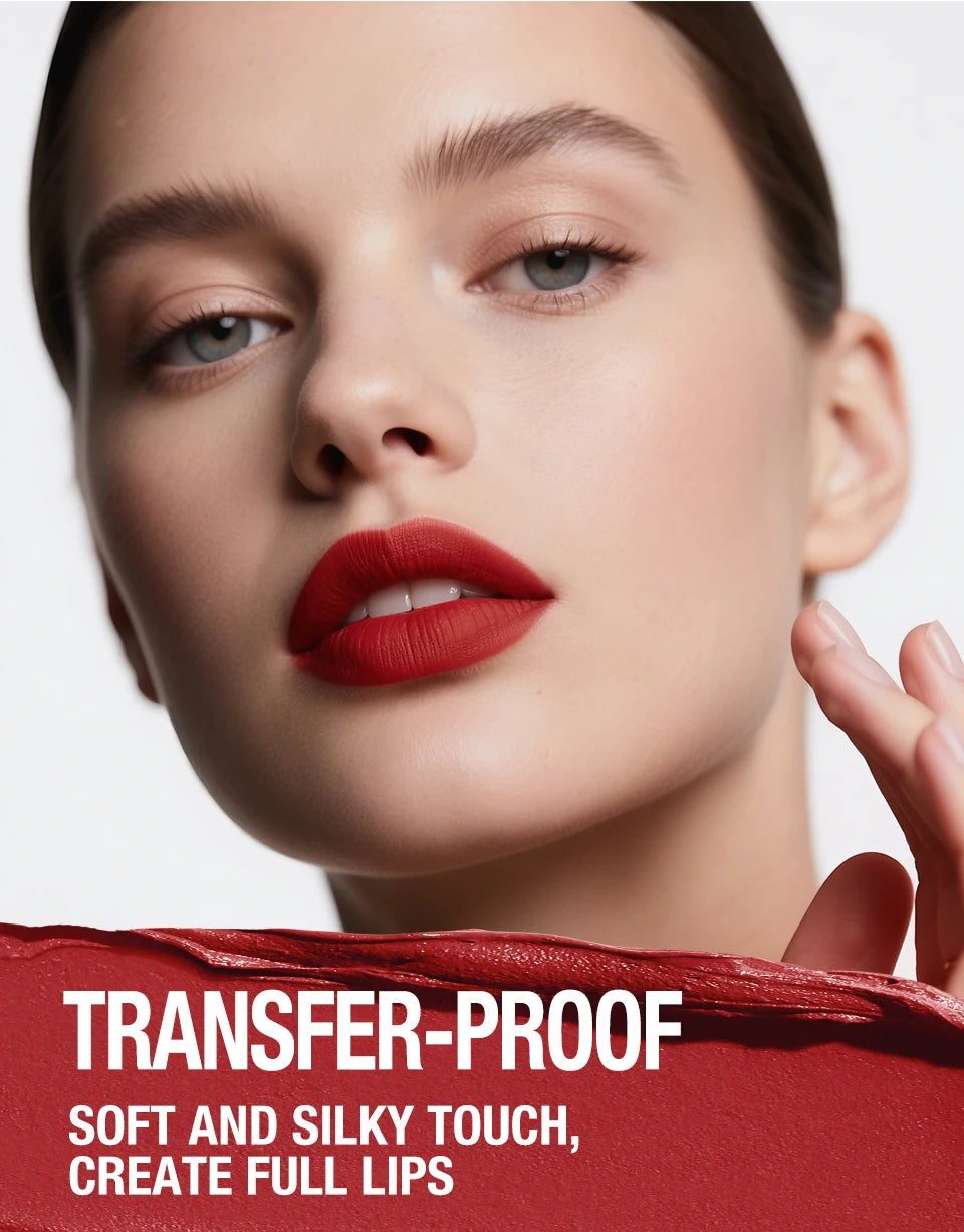 Ensemble de rouge à lèvres et crayon à lèvres imperméable intégré, sans bavure, sans décoloration, sans tasse, durable, facile à créer un maquillage parfait !