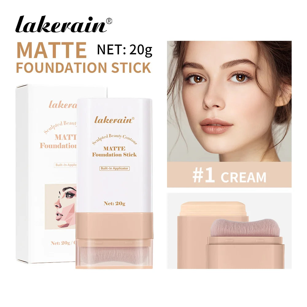 Base de maquillaje en barra, bálsamo, suero, potenciador del tono de la piel, base de maquillaje en barra, suave, voluminizador, alta cobertura, base de maquillaje en barra bronceadora de viaje.