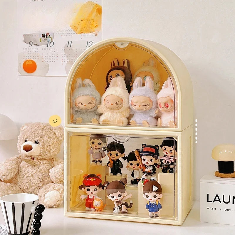 Labubu Display Box Cabinet Box Dustproof And Moisture-Proof Blind Box Toy Doll Display Stand Transparent Acrylic Storage Box
