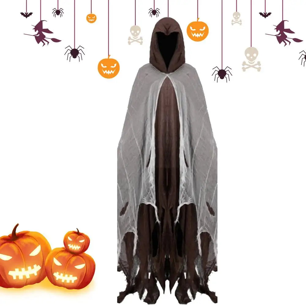 Halloween Cape Unisex Halloween Ghost Dementors Cosplay Costume Horror Dress Up Cape Halloween Horror Costume Cloaks Props