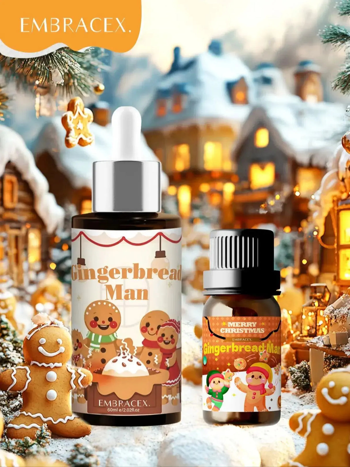 Aceites esenciales con fragancia de hombre de jengibre (10 ml y 60 ml), perfumes de larga duración, ideales para crear velas navideñas y ambientadores de coche.