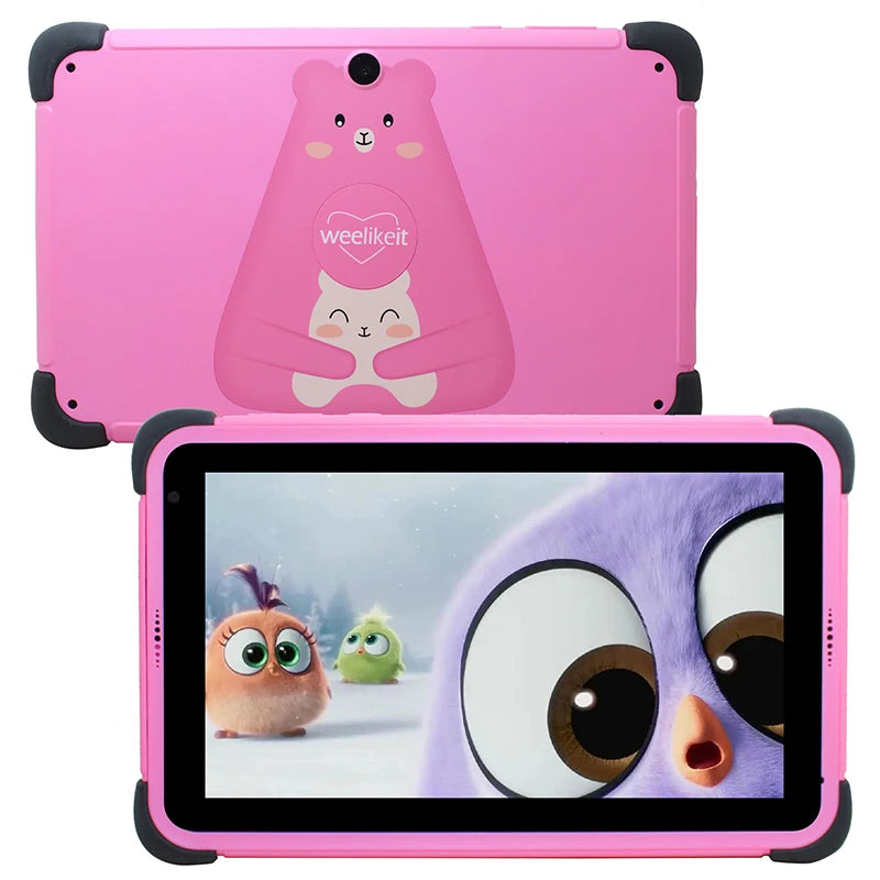 Tablette enfant Weelikeit 8 pouces Android 11 1280x800 IPS 2 Go 32 Go Quad Core 4500 mAh Wi-Fi avec support