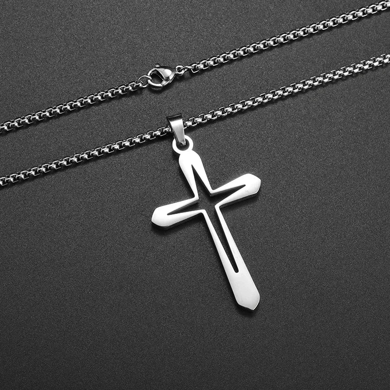 Exquisite Shining Crystal Cross Necklace Pendant Lucky Charming Fashion Jewelry Gift Unisex - Lootquake