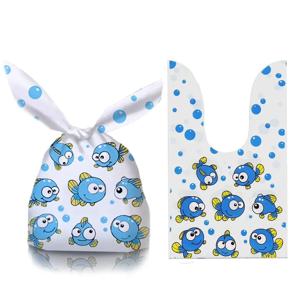 50Pcs Easter Rabbit Ear Bags Cookie Candy Gift Plastic Bags Pouch Baking Packaging for Biscuits Easter Decoration 2024 Birthday - Lootquake