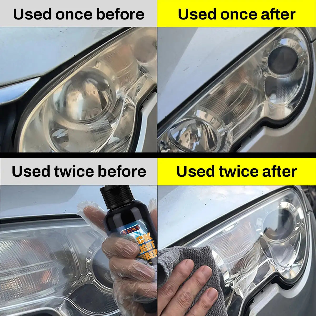 Headlight Restoration Polishing Headlamp Scratch Remover Repair Cleaning Paste Remove Oxidation Headlight Polish Liquid LHB-16 - Lootquake