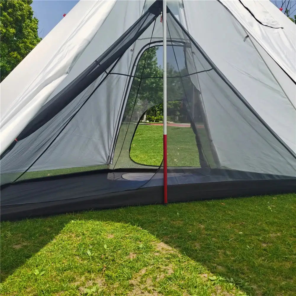 Ultralight Pyramid Tent‘s Inner Tent Outdoor Rodless Summer Mesh Tent Portable Backpacking Hiking Camping Teepee Inside Tent - Lootquake