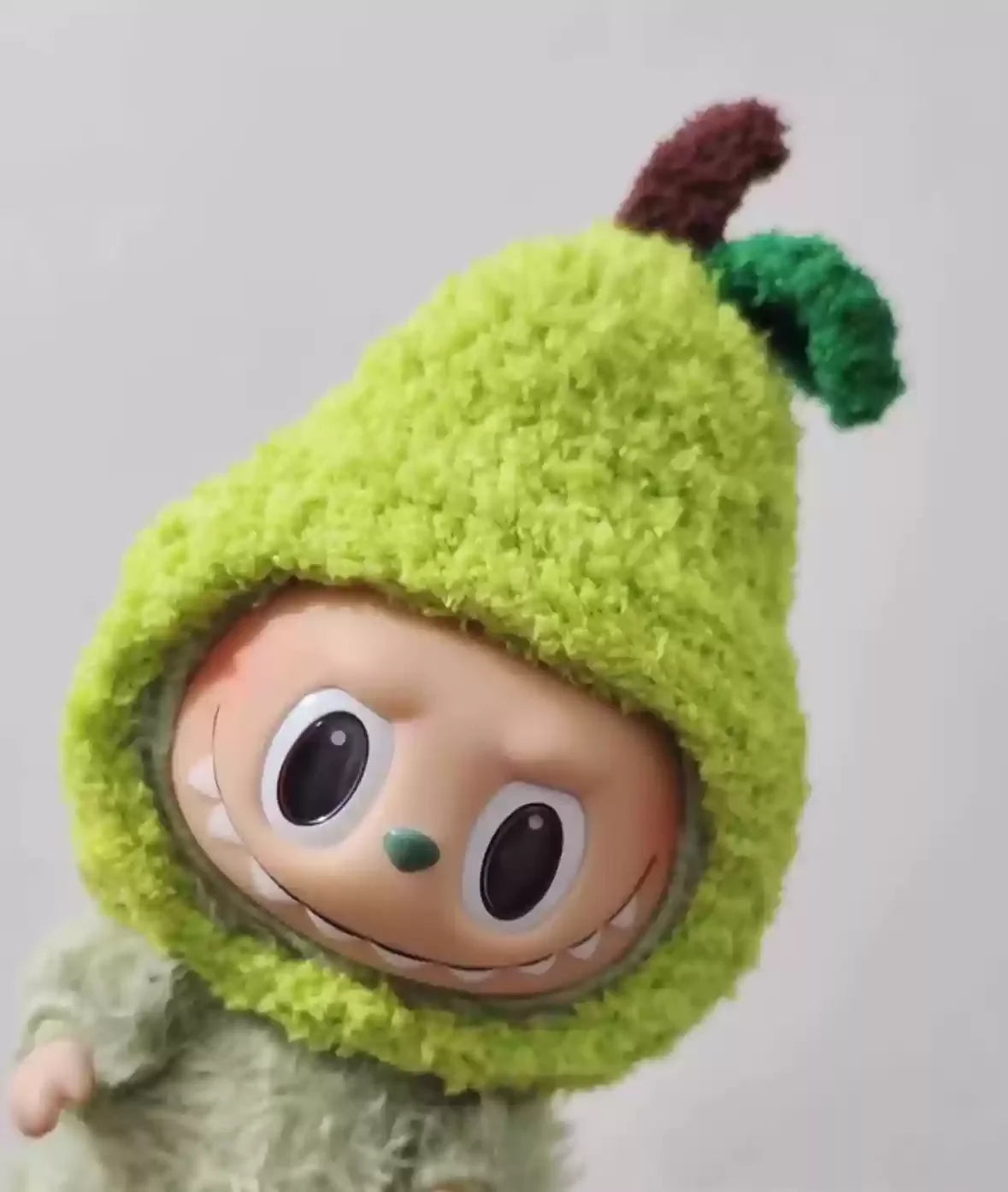 Colgante de muñeca Labubu, ropa de muñeca de goma, rabubu v2v1, sombrero con forma de corazón, macarrón, 17 cm y 15 cm