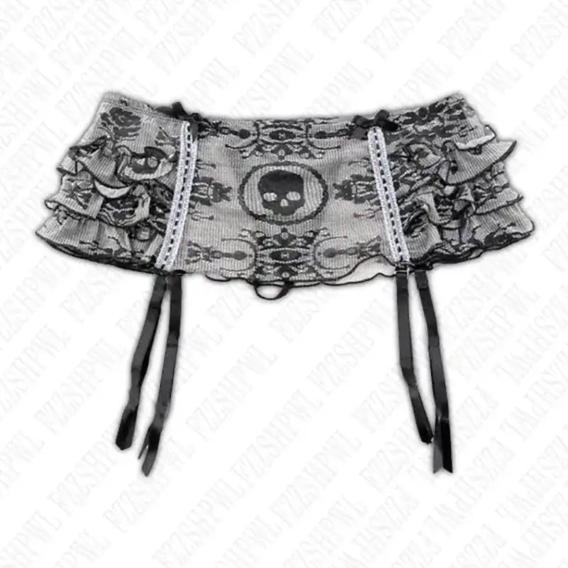 Women Rock Goth Skull Harajuku Graphic Print Lace Y2k Tank Top Streetwear Hip Hop Crop top Sexy Punk Fashion Sleeveless Top EMO - Lootquake