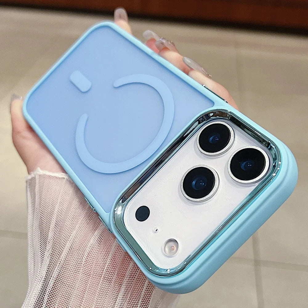 Funda ultrafina transparente para iPhone con carga inalámbrica Magsafe