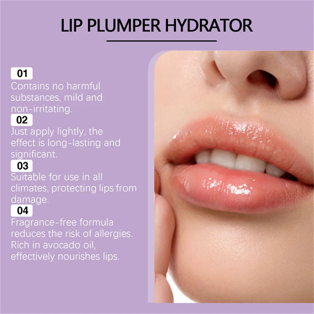 Aceite esencial para labios voluminizador instantáneo, nutritivo, antiarrugas, hidratante, cuidado labial sexy, suero de brillo labial voluminizador definitivo, cosméticos