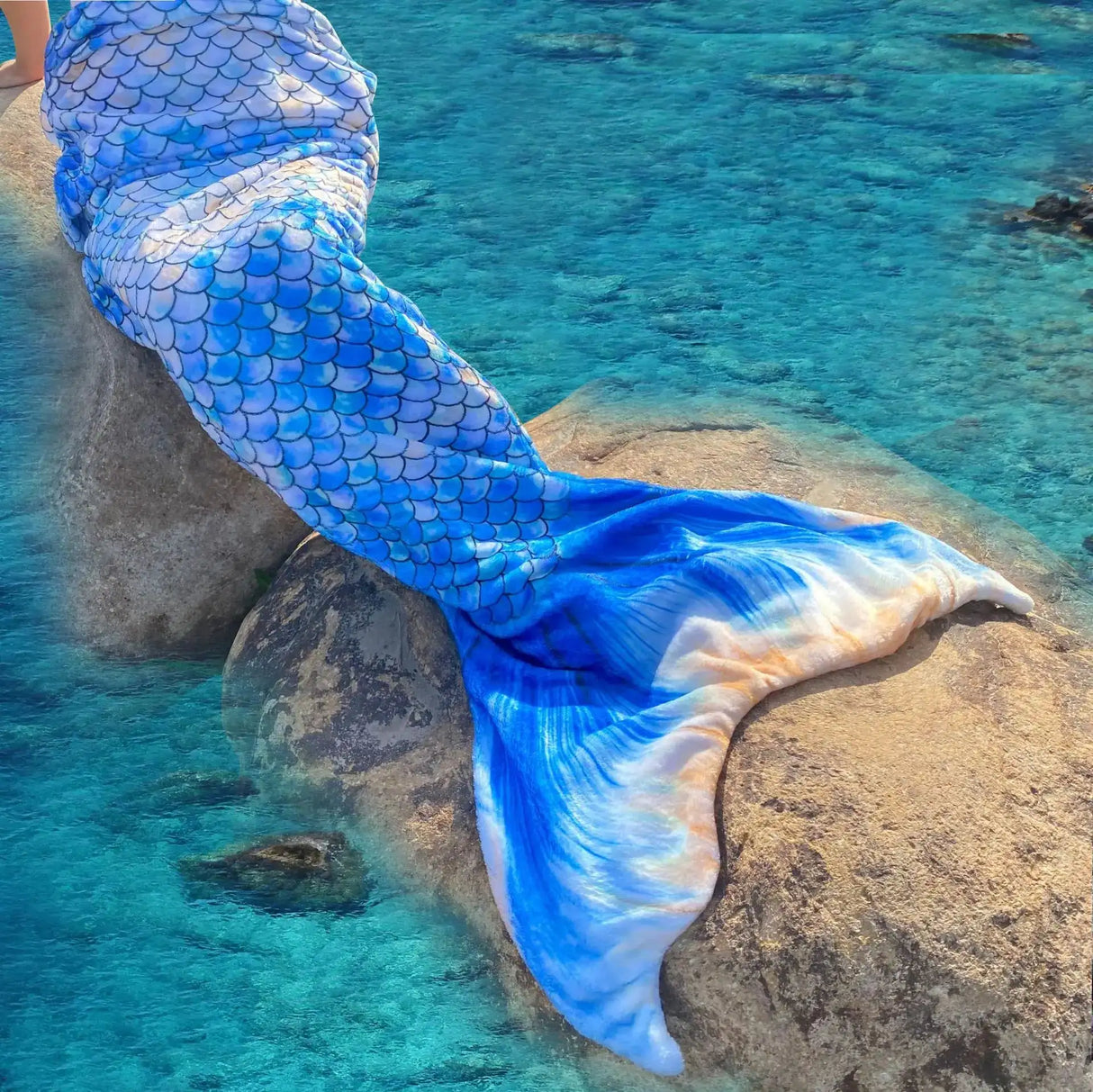 Mermaid Blanket Sleeping Bag Anti Kick Flannel Quilt Soft Fabric High Color Fastness Children Birthday Gift Fish Tail - Lootquake