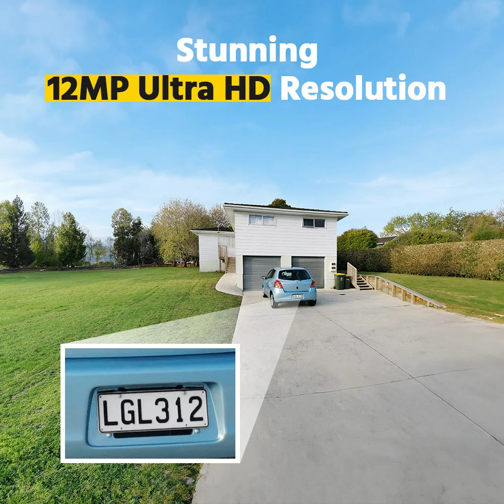 Grabador de video ANNKE 8CH 12MP POE 4K H.265+ NVR para videovigilancia de seguridad con cámara IP POE de 2MP, 4MP, 5MP, 6MP y 8MP con disco duro de 1TB