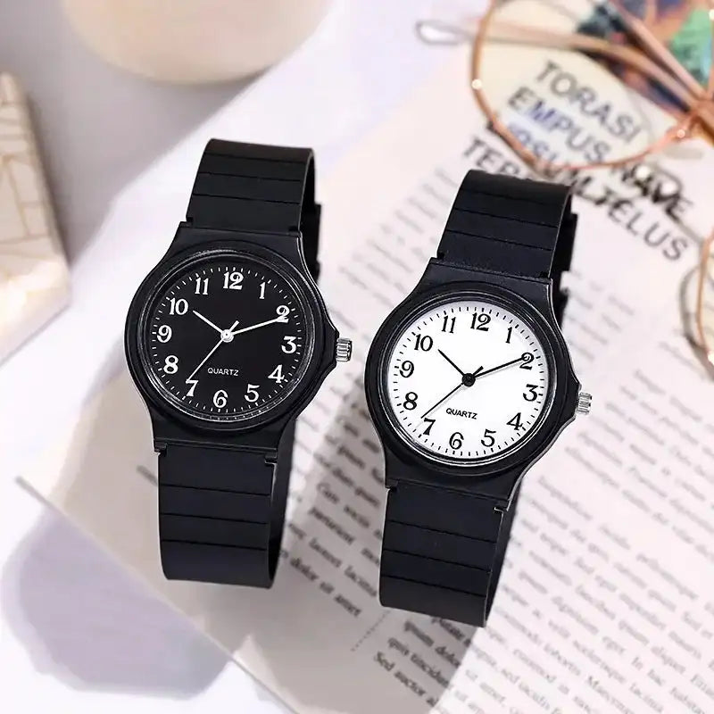 Exam Watch Silicone Strap Simple Women Watch Student Ladies Quartz Wristwatch Waterproof Round Small Dial for Women Reloj Mujer - Lootquake