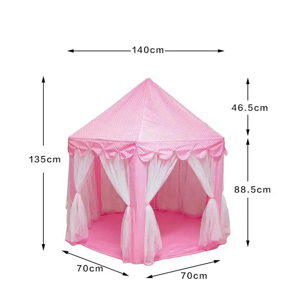 Portable Kids Toy Tipi Tent Princess Pink Girl Castle Play House Children Small House Folding Playtent Party Castle Child Room - Lootquake