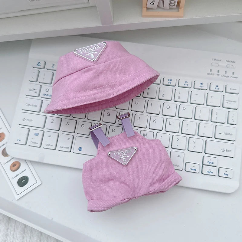 Vêtements de poupée populaires Labubus DIY pour poupée de 17 cm, chapeau, vêtements, accessoires de poupée, jeu de fête assis