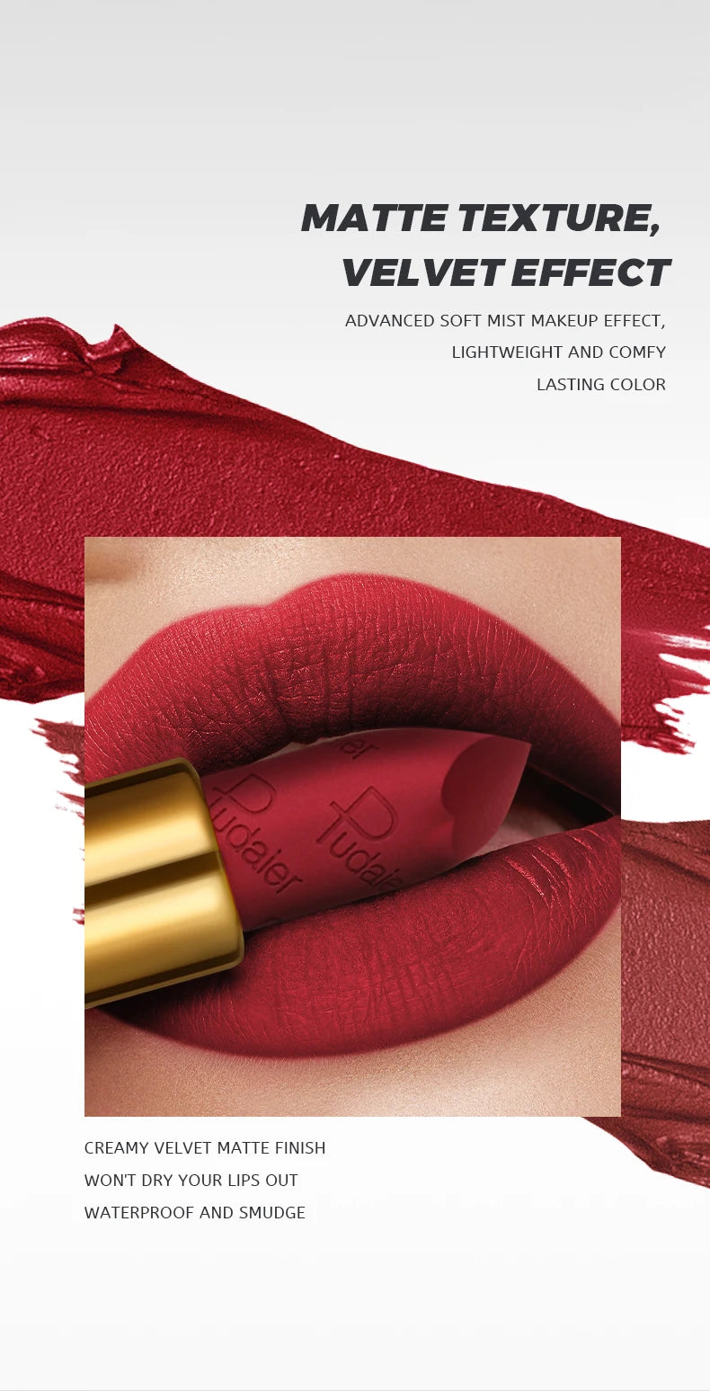 Rouge à lèvres de luxe - Hydratation intense, imperméable, antiadhésif - Couleur longue tenue et résistante à la décoloration