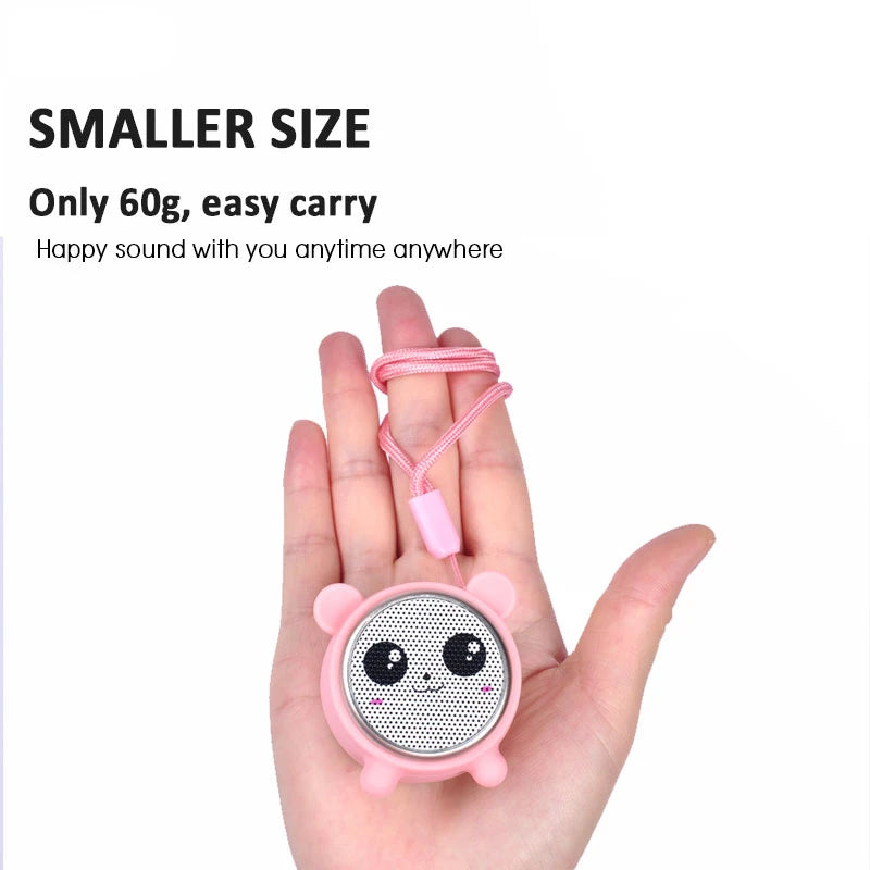 Enceinte Bluetooth sans fil pour animaux, mini haut-parleurs Hi-Fi, son TWS, pour l'extérieur ou le bureau, maison, bébé panda