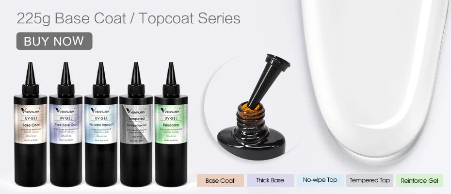 VENALISA - Gel de construcción rápida de 7,5 ml, semitransparente, gel fortalecedor para uñas, secado rápido, UV LED, color nude, rosa