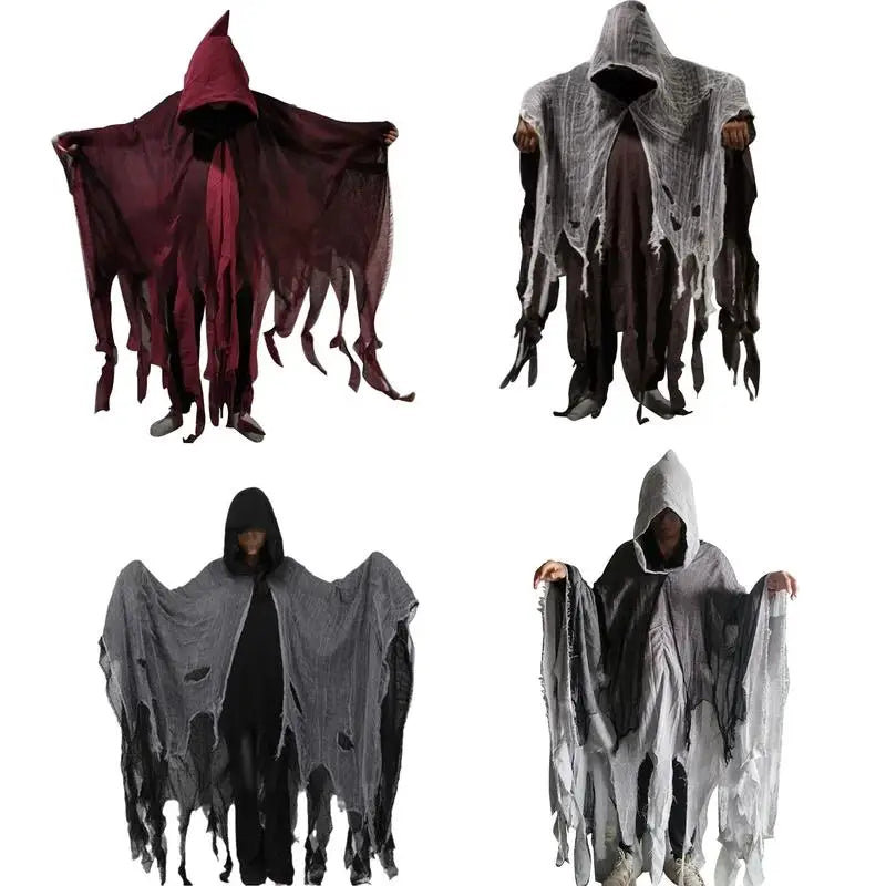 Halloween Cape Unisex Halloween Ghost Dementors Cosplay Costume Horror Dress Up Cape Halloween Horror Costume Cloaks Props