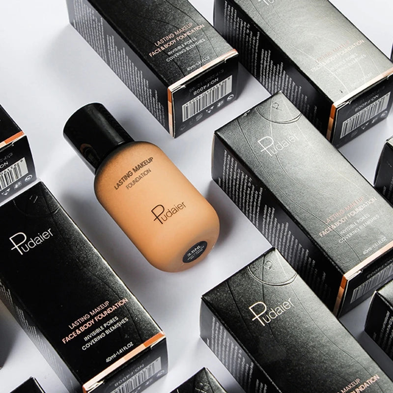 Face Foundation Makeup Base Cream Mineral Full Coverage Concealer No Cracking No Drying Waterproof Face Corrector