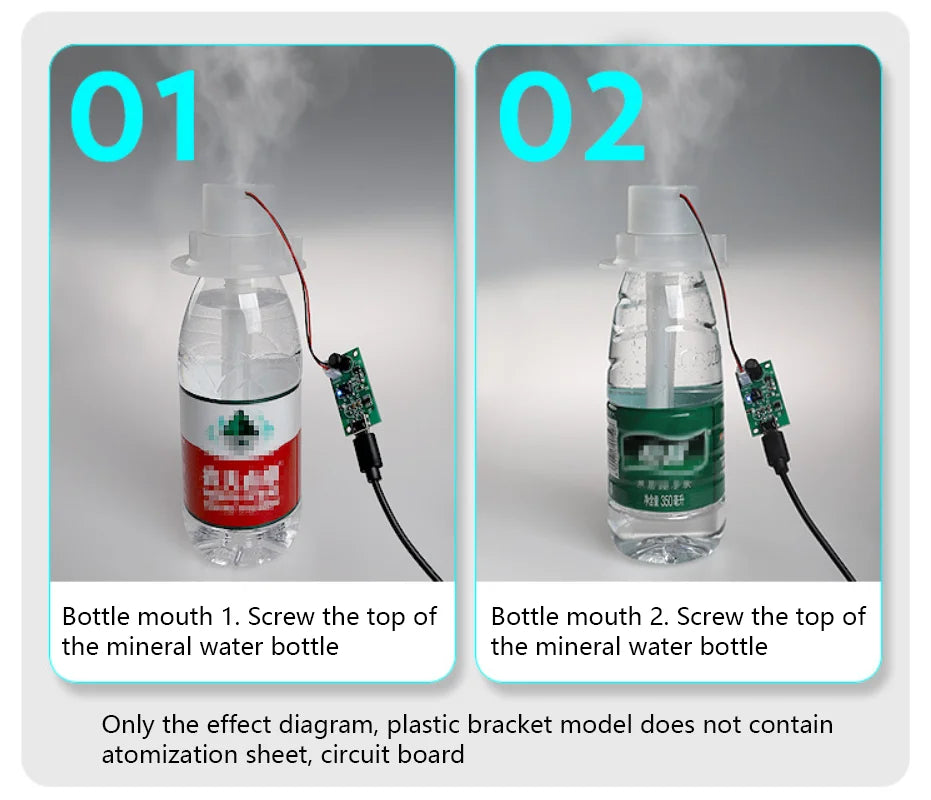 TYPE-C USB Mini Humidifier DIY Kits DC 5V Mist Maker And Driver Circuit Board Fogger Atomization Film Atomizer Sheet Oscillating