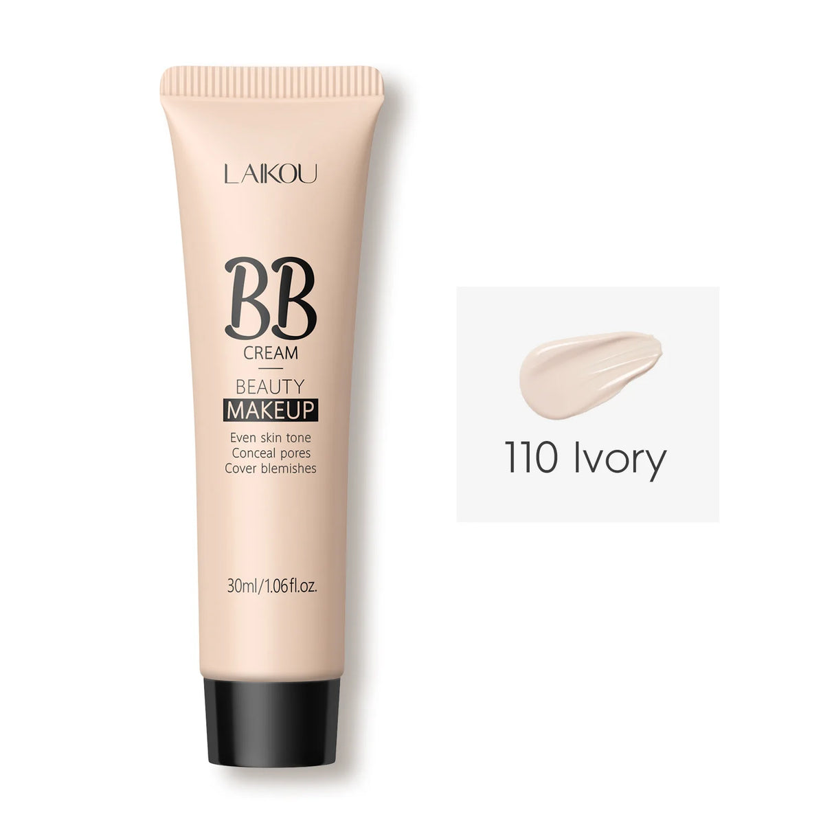Base de maquillaje en crema con acabado natural, 30 ml, ligera, BB Cover, ojeras, poros, sin aceite, base de maquillaje de larga duración.