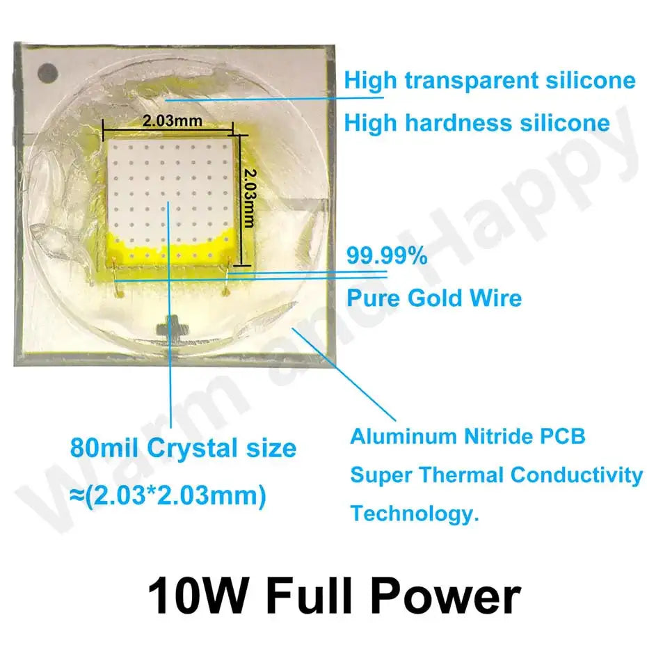 3W 5W 10W 18W T6 XML2 High Power LED Flashlights Parts DIY 3.5*3.5mm/5*5mm XHP50 LED 3V Bead For Bicycle accessories Headlamp - Lootquake
