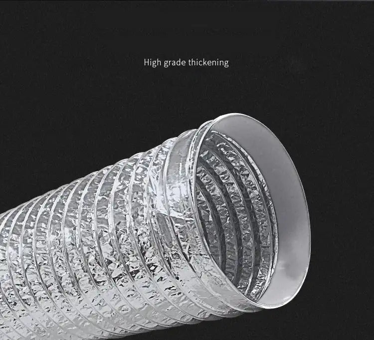 ∅150mm Double Layer Aluminum Foil Pipe Flexible Ventilation Duct for Kitchen Bathroom Extractor Dryer Fan Grow Tent 1.5m-6m - Lootquake
