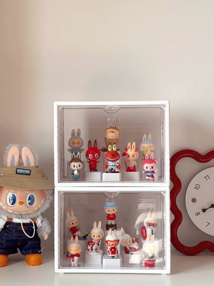 Labubu Display Box Cabinet Box Dustproof And Moisture-Proof Blind Box Toy Doll Display Stand Transparent Acrylic Storage Box