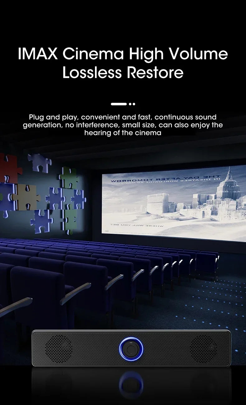 Ordinateur de bureau Bluetooth filaire de haute qualité à double usage Microphone à volume élevé Haut-parleur deux en un Système audio surround domestique