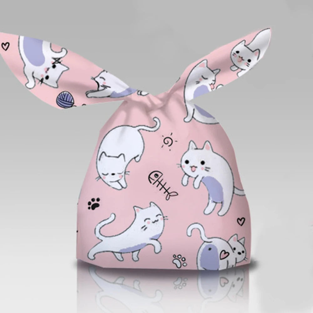 50Pcs Easter Rabbit Ear Bags Cookie Candy Gift Plastic Bags Pouch Baking Packaging for Biscuits Easter Decoration 2024 Birthday - Lootquake