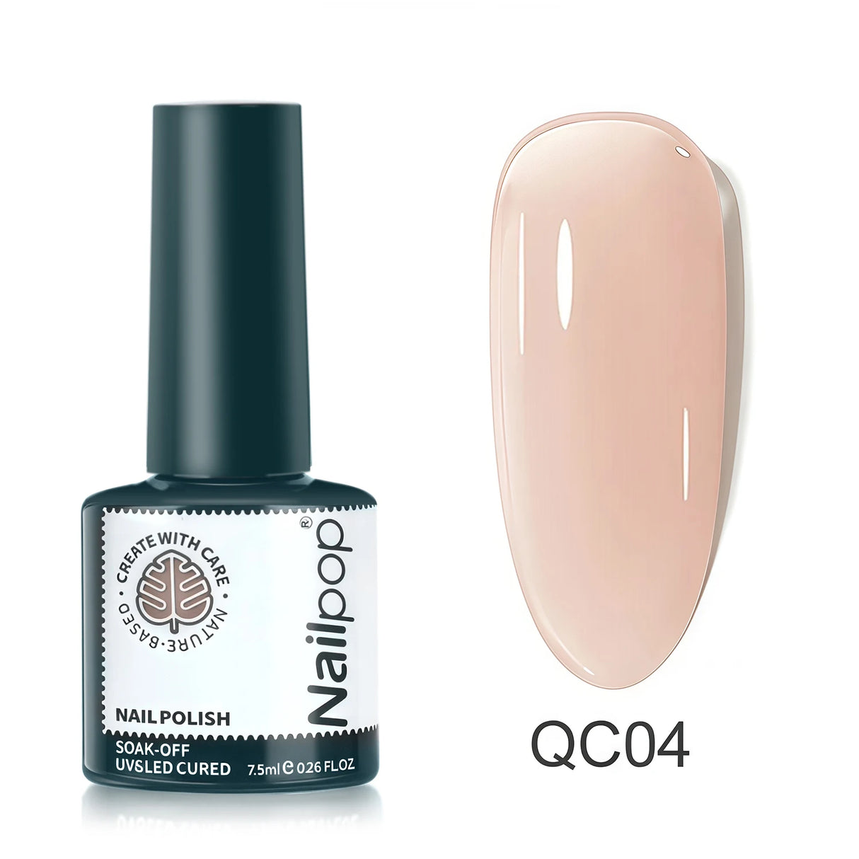 Esmalte de uñas en gel Nailpop profesional, 6 colores translúcidos, UV/LED, remojo, diseño de salón de uñas, color rosa nude, 1/6 unidades