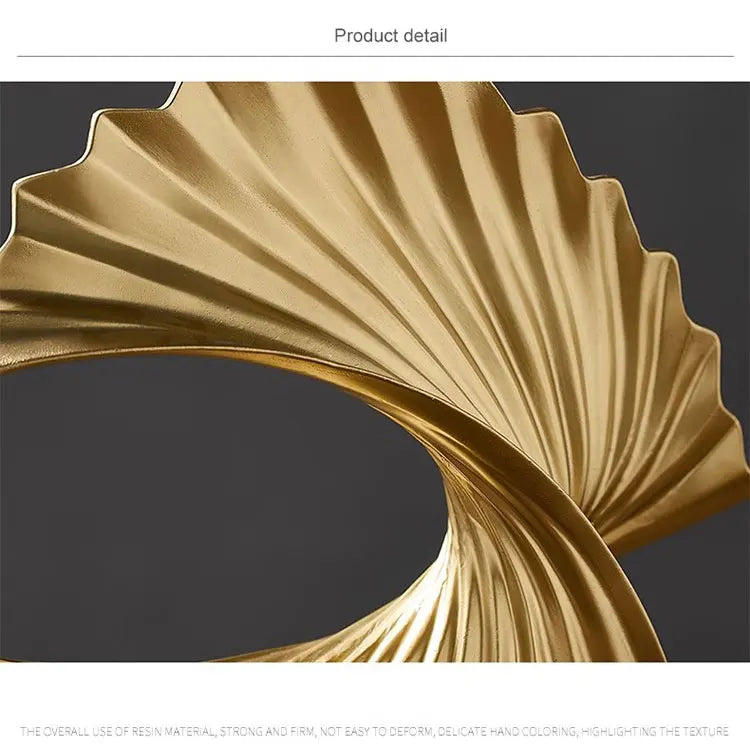 Decoration Sculpture Gold Modern Abstract Art Sculpture Resin Crafts Sculpture Ornaments Home Office Desk Decoration Accessories
