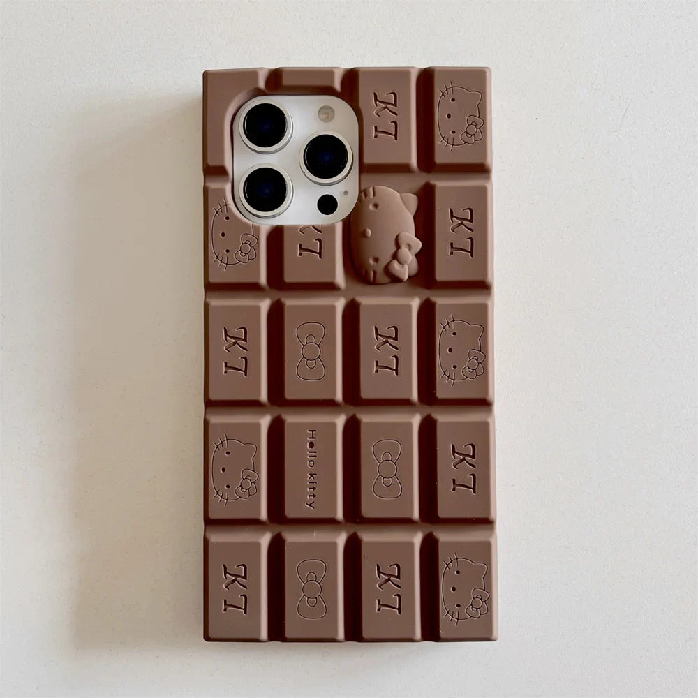 Funda de silicona suave para teléfono con dibujos animados en 3D de Hello Kitty y Rilakkuma